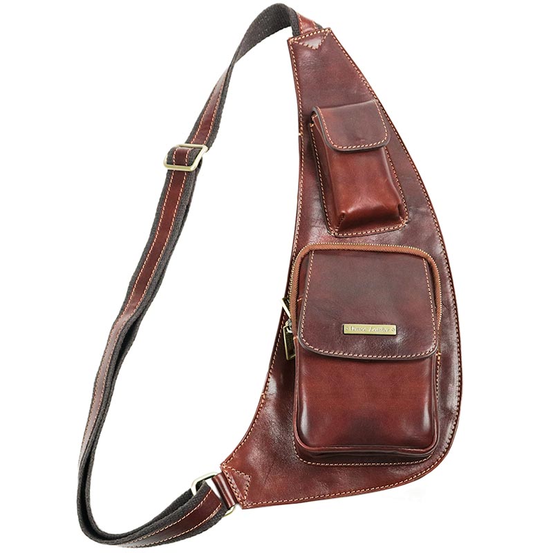 AMANTEA-Women's handmade funny leather backpack with italian flag zip ...