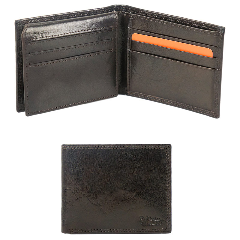 credit compartments Discover wallet leather card on Venice handmade Leather with | Luca-Men\'s