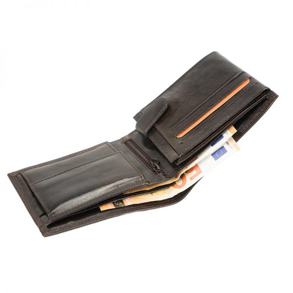 Antonio-Men's handmade genuine leather wallet with inside zip pocket |  Venice Leather