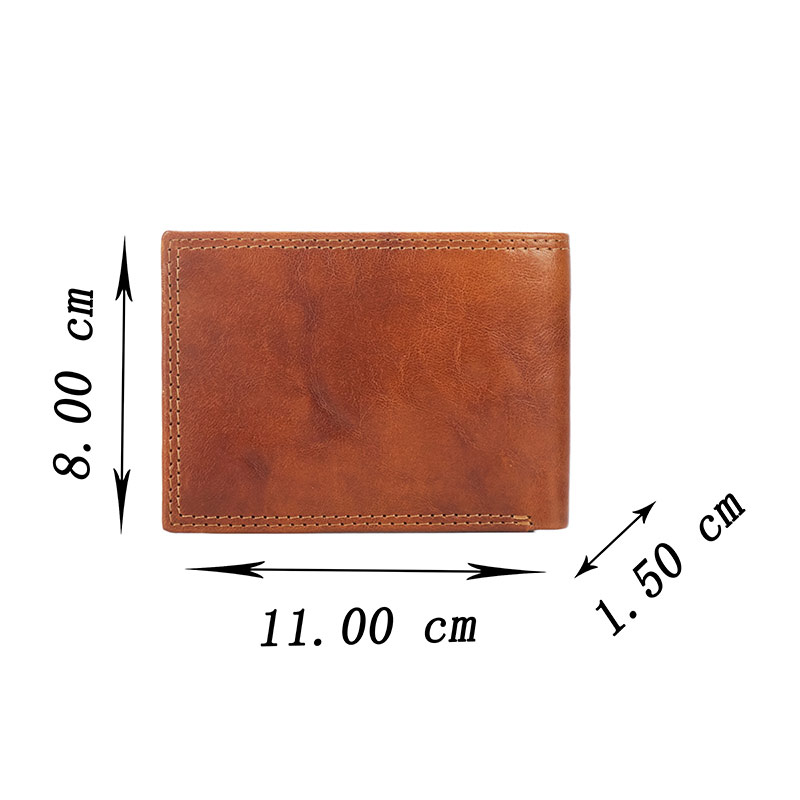 Pier-Men's handamade genuine leather wallet with saddle stitches ...